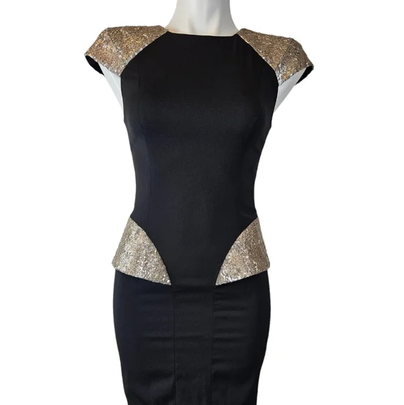 Abyss By Abby | Dresses | Abyss By Abby Mini Black Cocktail Dress With  Sequin Trim | Poshmark